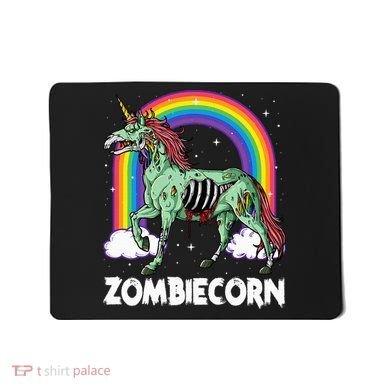 Spooky Rainbow Zombiecorn Halloween Costume Mousepad