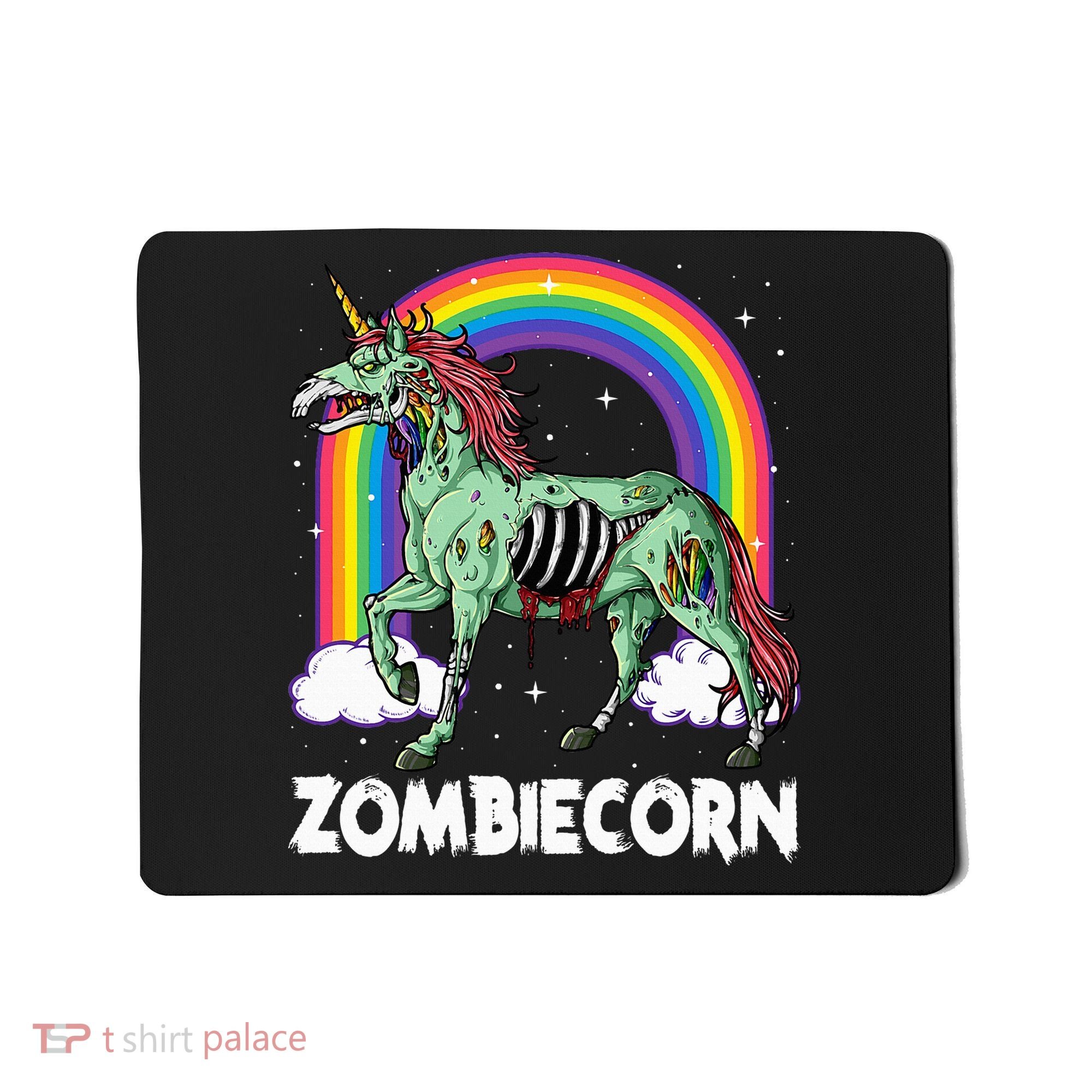 Spooky Rainbow Zombiecorn Halloween Costume Mousepad
