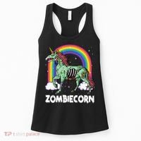 Spooky Rainbow Zombiecorn Halloween Costume Women's Tank Top thumb 0