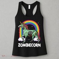 Spooky Rainbow Zombiecorn Halloween Costume Women's Tank Top thumb 3