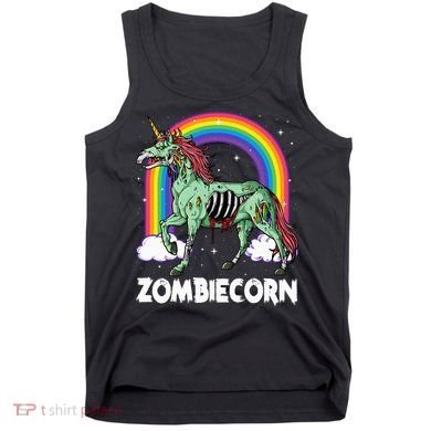 Spooky Rainbow Zombiecorn Halloween Costume Tank Top