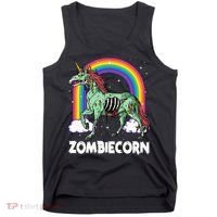 Spooky Rainbow Zombiecorn Halloween Costume Tank Top thumb 0