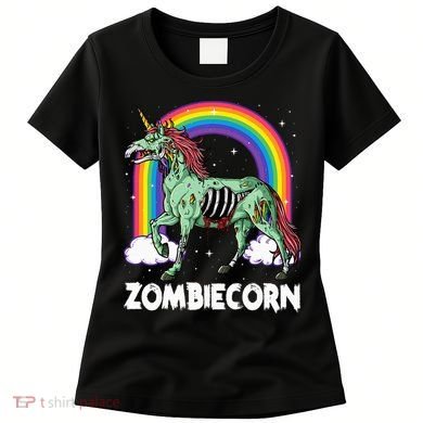 Spooky Rainbow Zombiecorn Halloween Costume Women's T-Shirt