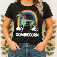 Spooky Rainbow Zombiecorn Halloween Costume Women's T-Shirt thumb 2