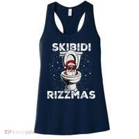 S.K.I.B.I.D.I Riz Zmas Funny Toilet Santa White Elephant Christmas Women's Tank Top thumb 0