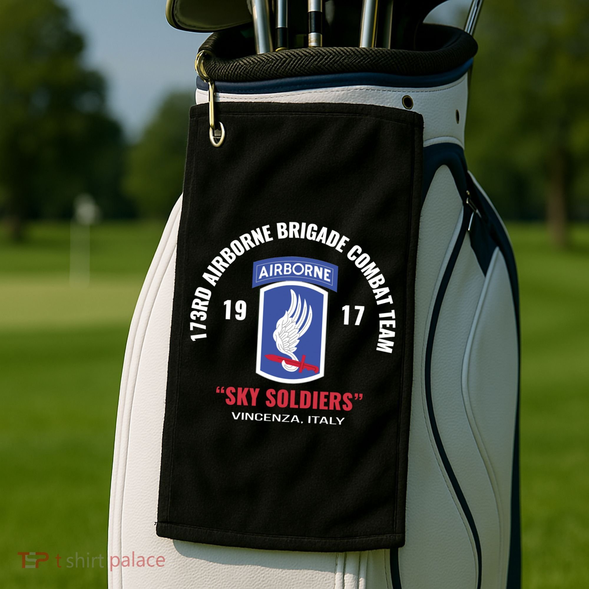 Sky Soldiers 173rd Airborne Combat Team Gift Golf Towel