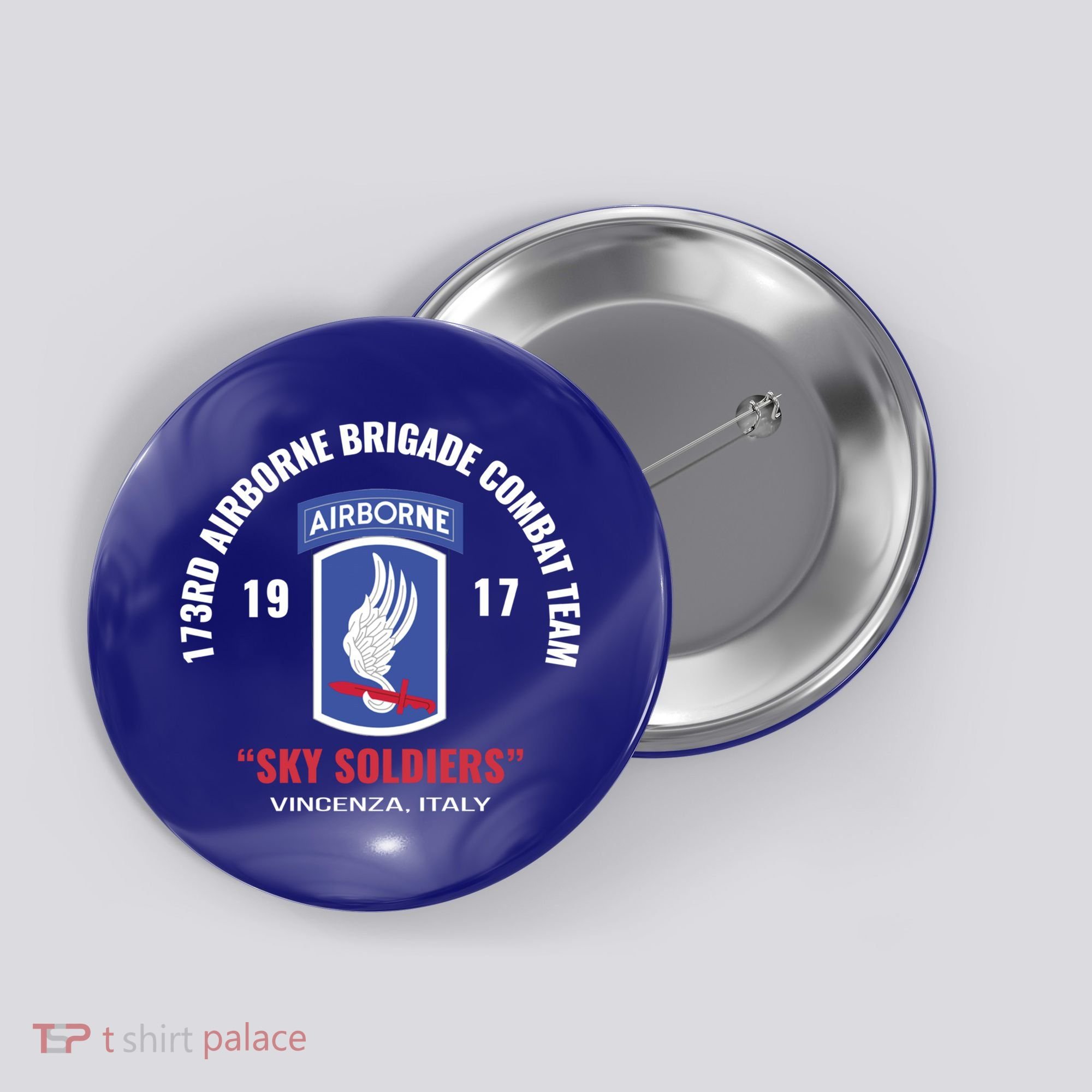 Sky Soldiers 173rd Airborne Combat Team Gift Button