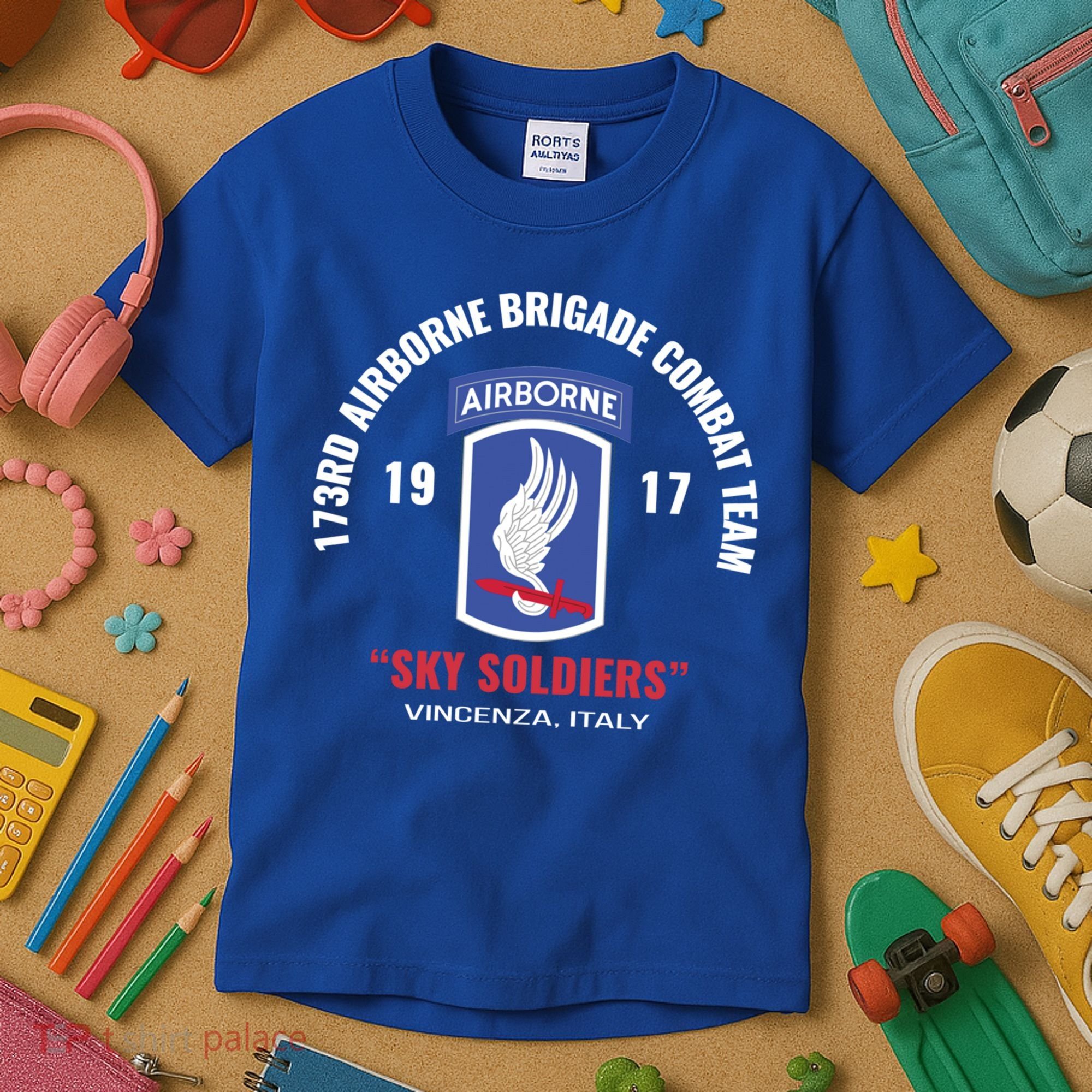 Sky Soldiers 173rd Airborne Combat Team Gift Kids T-Shirt