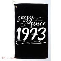 Sassy Since 1973 Birthday 50th Birthday Golf Towel thumb 0