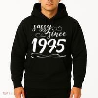 Sassy Since 1975 Birthday 50th Birthday Hoodie thumb 2