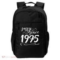 Sassy Since 1975 Birthday 50th Birthday Backpack thumb 0
