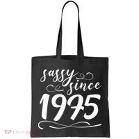 Sassy Since 1975 Birthday 50th Birthday Tote Bag thumb 0