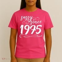 Sassy Since 1975 Birthday 50th Birthday T-Shirt thumb 4