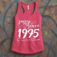 Sassy Since 1975 Birthday 50th Birthday Women's Tank Top thumb 3