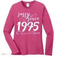Sassy Since 1975 Birthday 50th Birthday Women's Long Sleeve Shirt thumb 0
