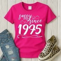 Sassy Since 1975 Birthday 50th Birthday Women's T-Shirt thumb 3