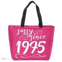 Sassy Since 1975 Birthday 50th Birthday Tote Bag thumb 0