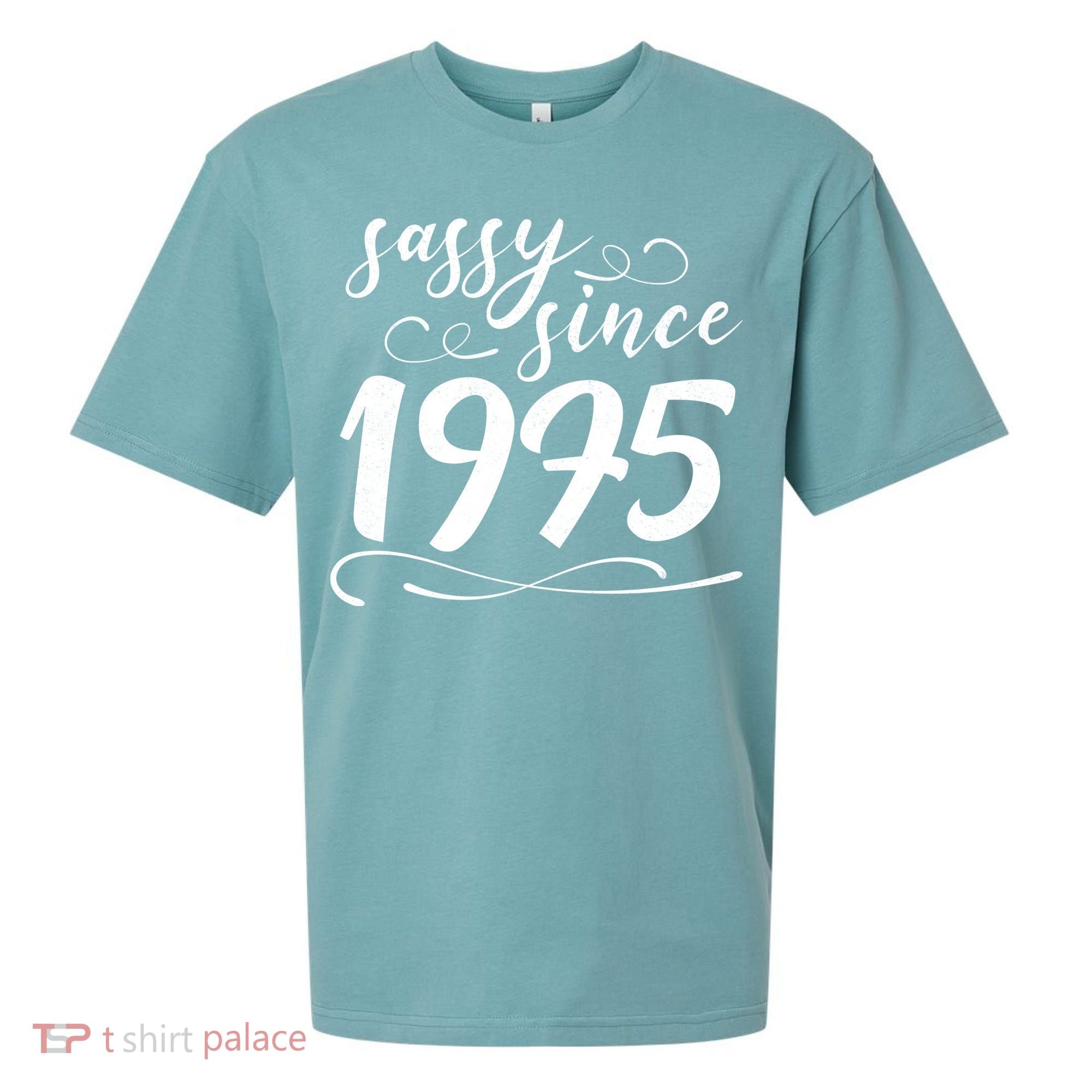 Sassy Since 1975 Birthday 50th Birthday Sueded Cloud Jersey T-Shirt