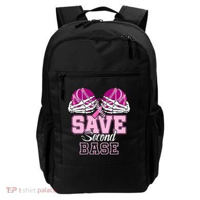 Save Second 2nd Base Baseball Breast Cancer Backpack