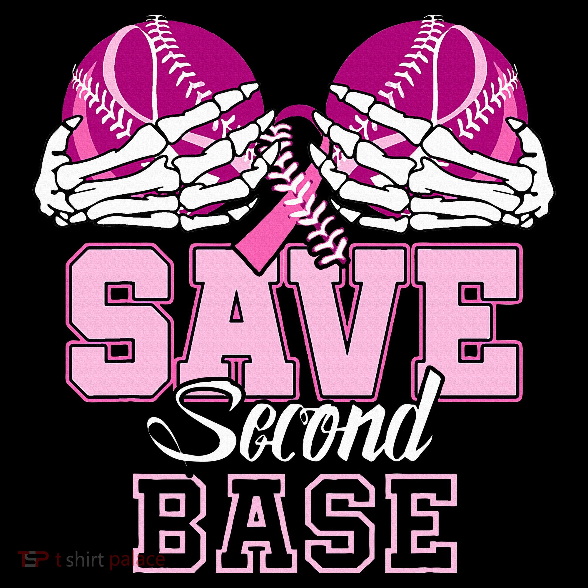 Save Second 2nd Base Baseball Breast Cancer Mousepad