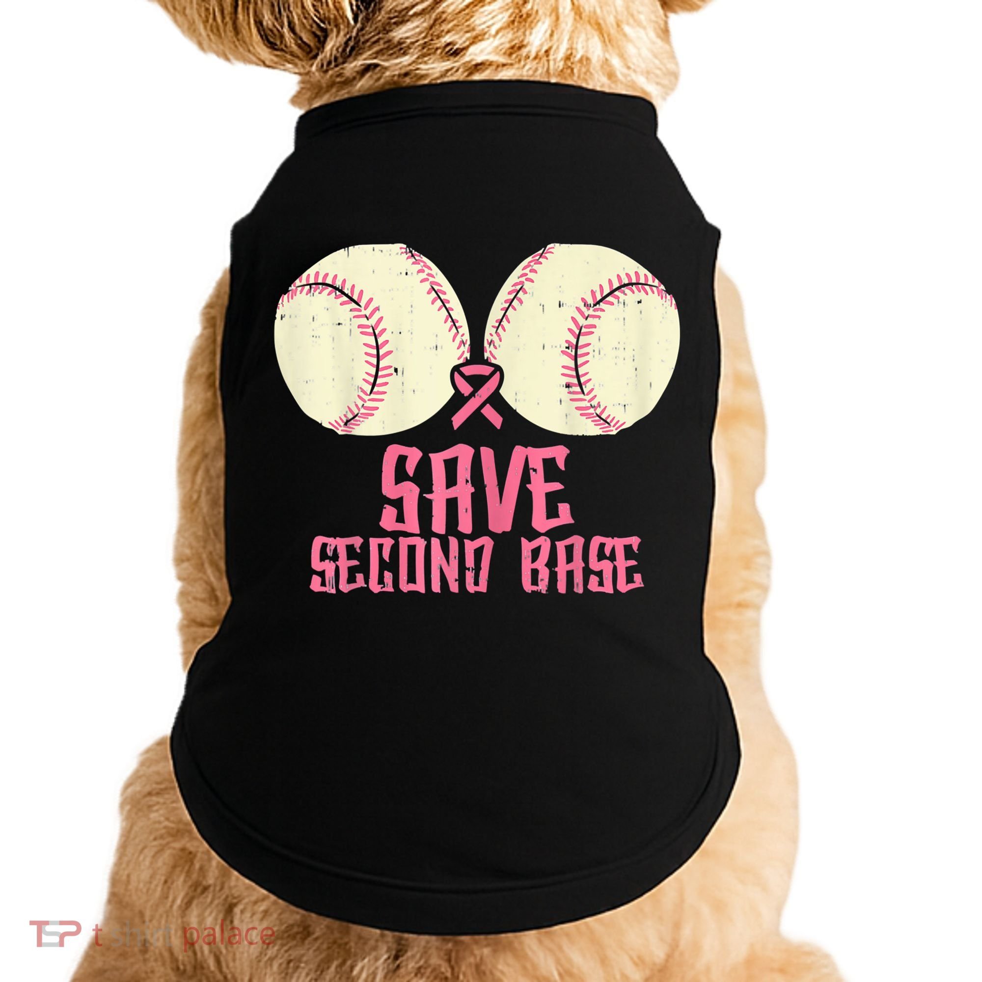 Support Save 2nd Base Breast Cancer Doggie Tank