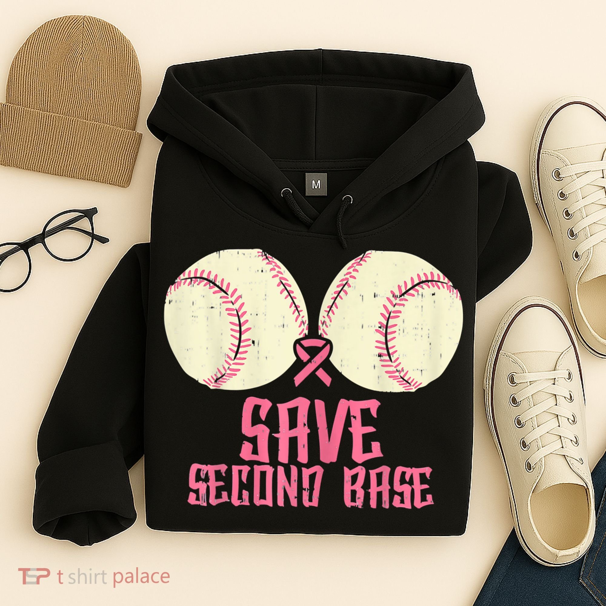Support Save 2nd Base Breast Cancer Hoodie