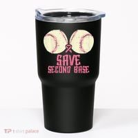 Support Save 2nd Base Breast Cancer Tumbler thumb 0