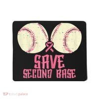 Support Save 2nd Base Breast Cancer Mousepad thumb 0