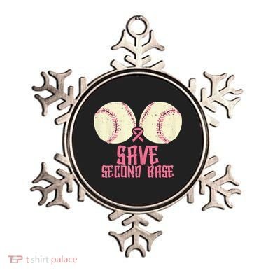 Support Save 2nd Base Breast Cancer Ornament