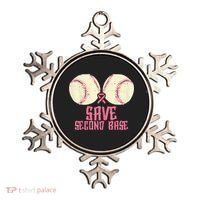 Support Save 2nd Base Breast Cancer Ornament thumb 0