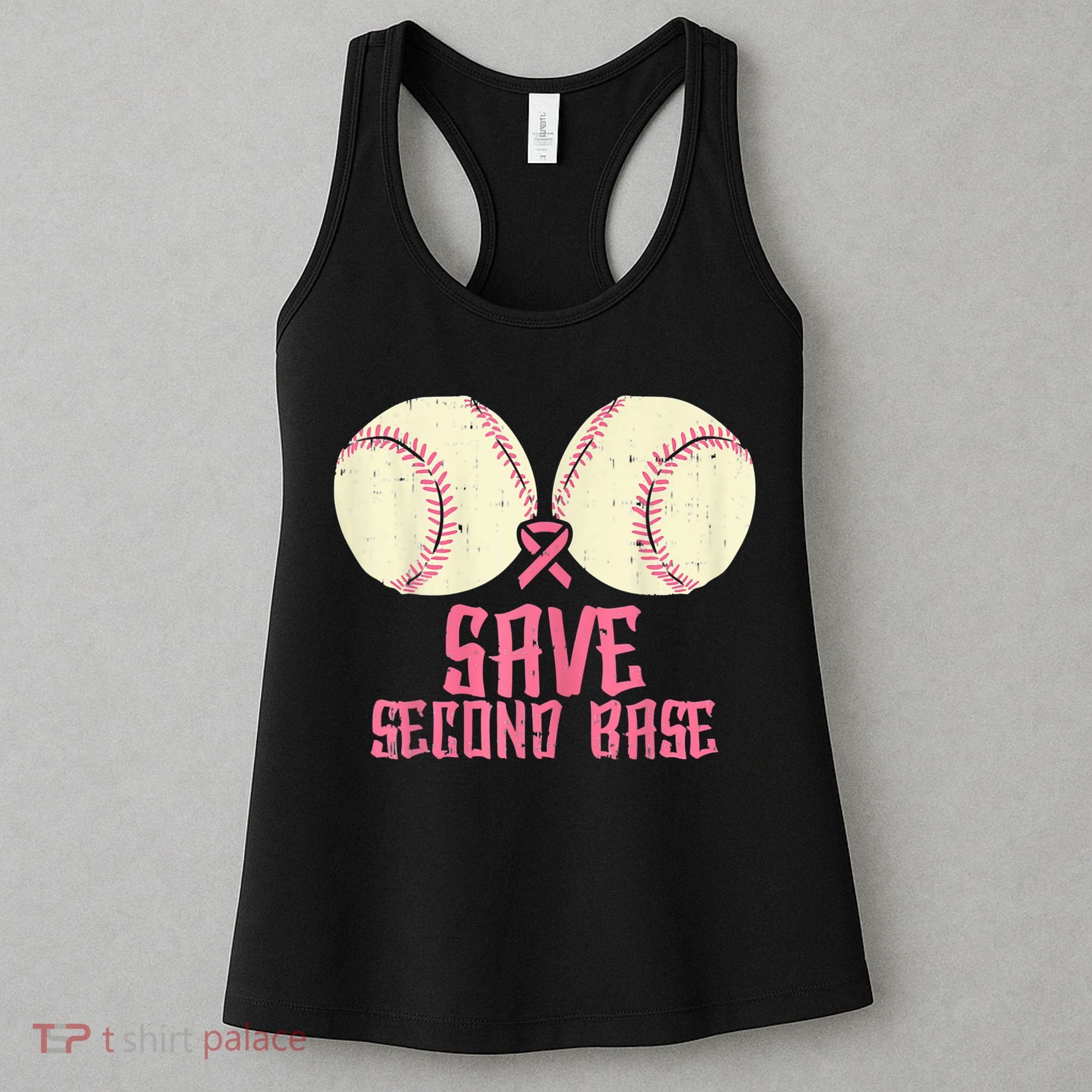 Support Save 2nd Base Breast Cancer Women's Tank Top