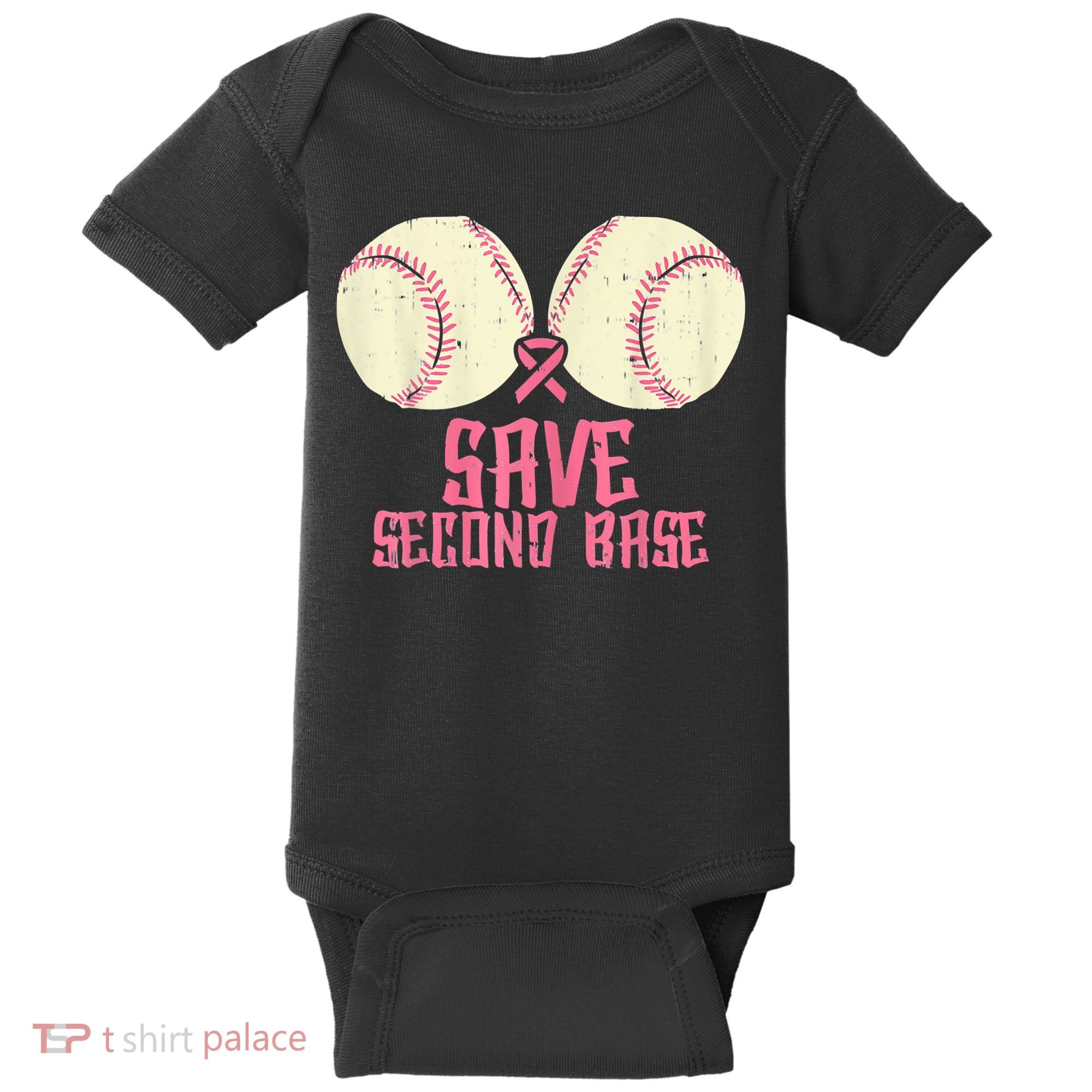 Support Save 2nd Base Breast Cancer Baby Bodysuit