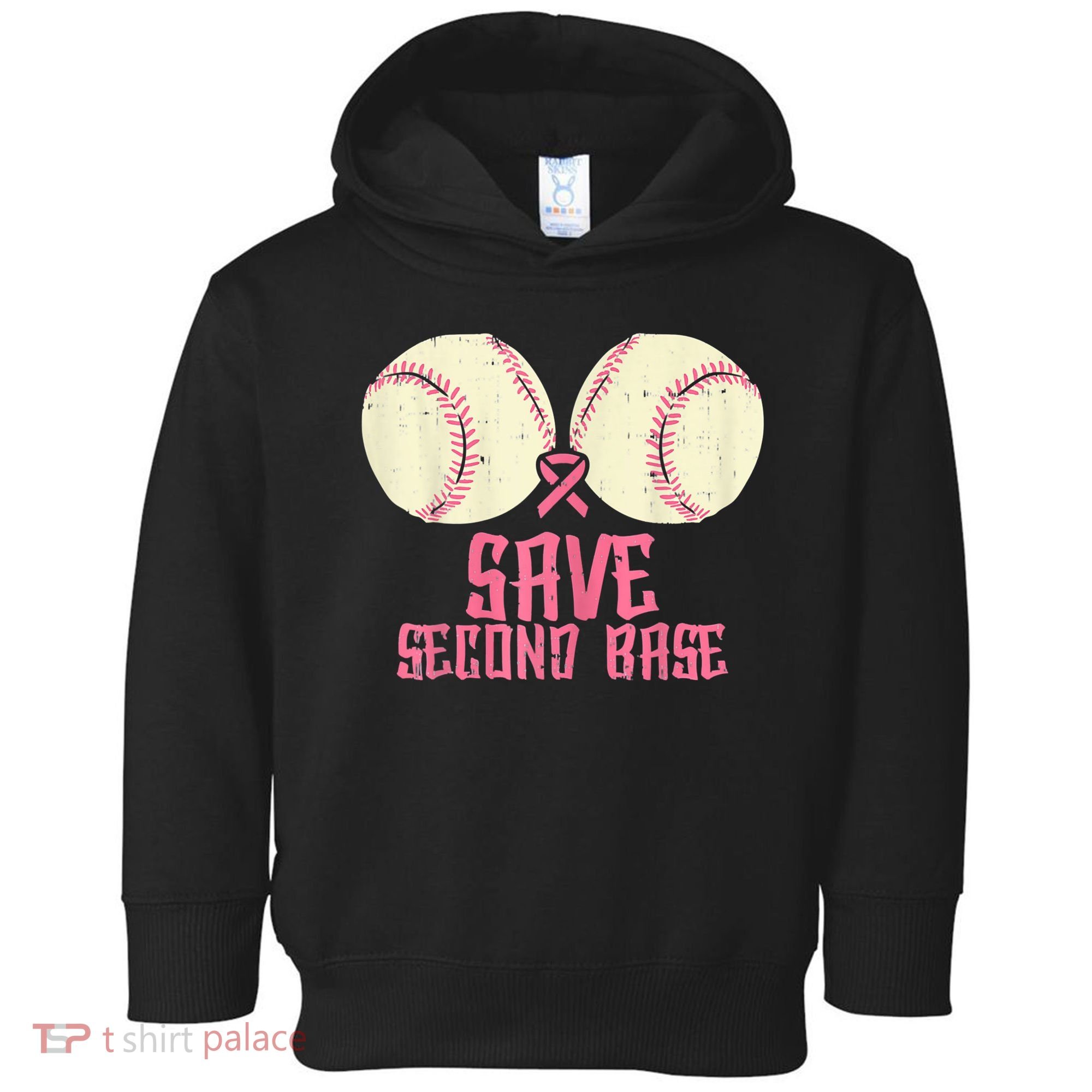 Support Save 2nd Base Breast Cancer Toddler Hoodie