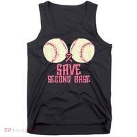 Support Save 2nd Base Breast Cancer Tank Top thumb 0