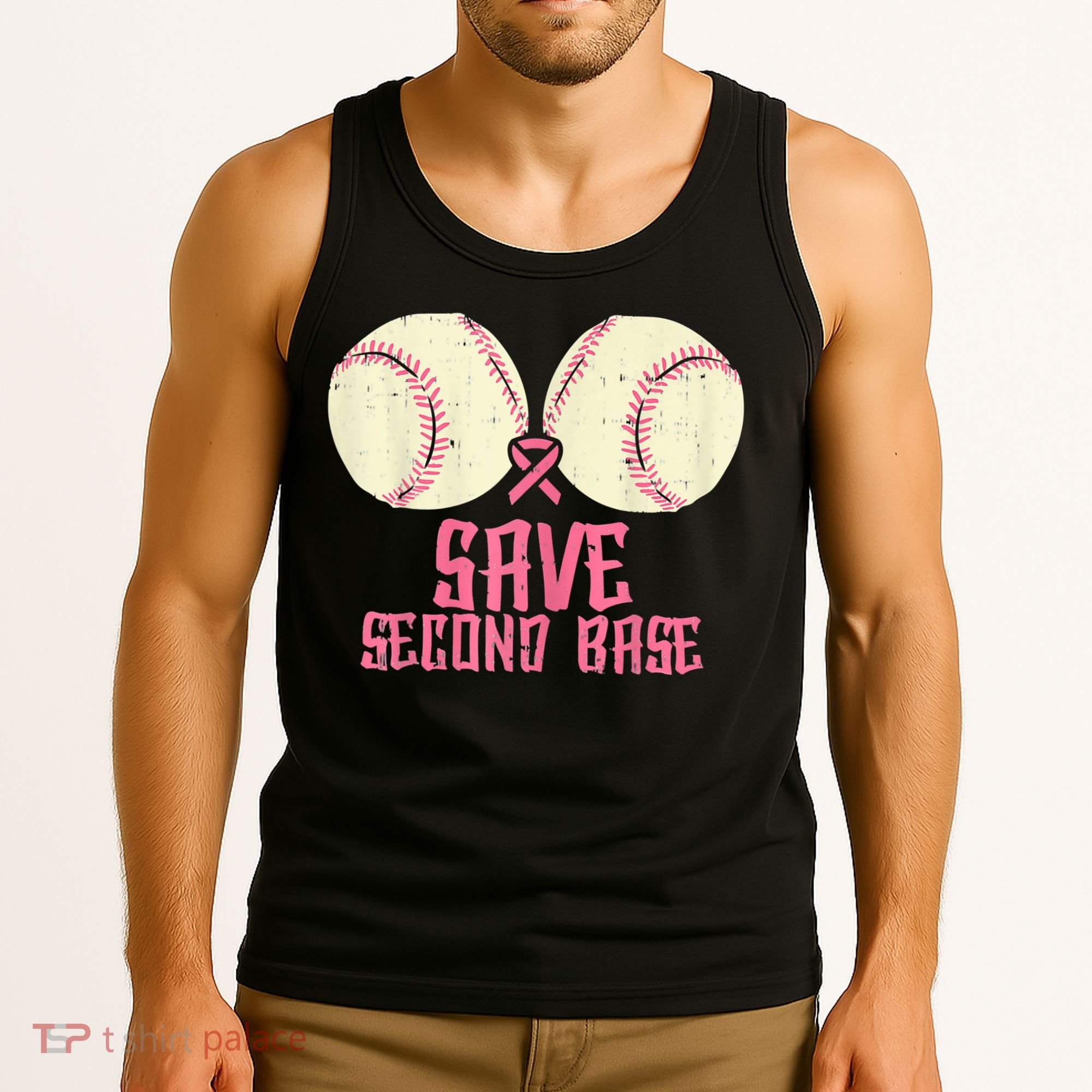 Support Save 2nd Base Breast Cancer Tank Top