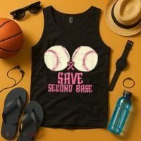 Support Save 2nd Base Breast Cancer Tank Top thumb 4