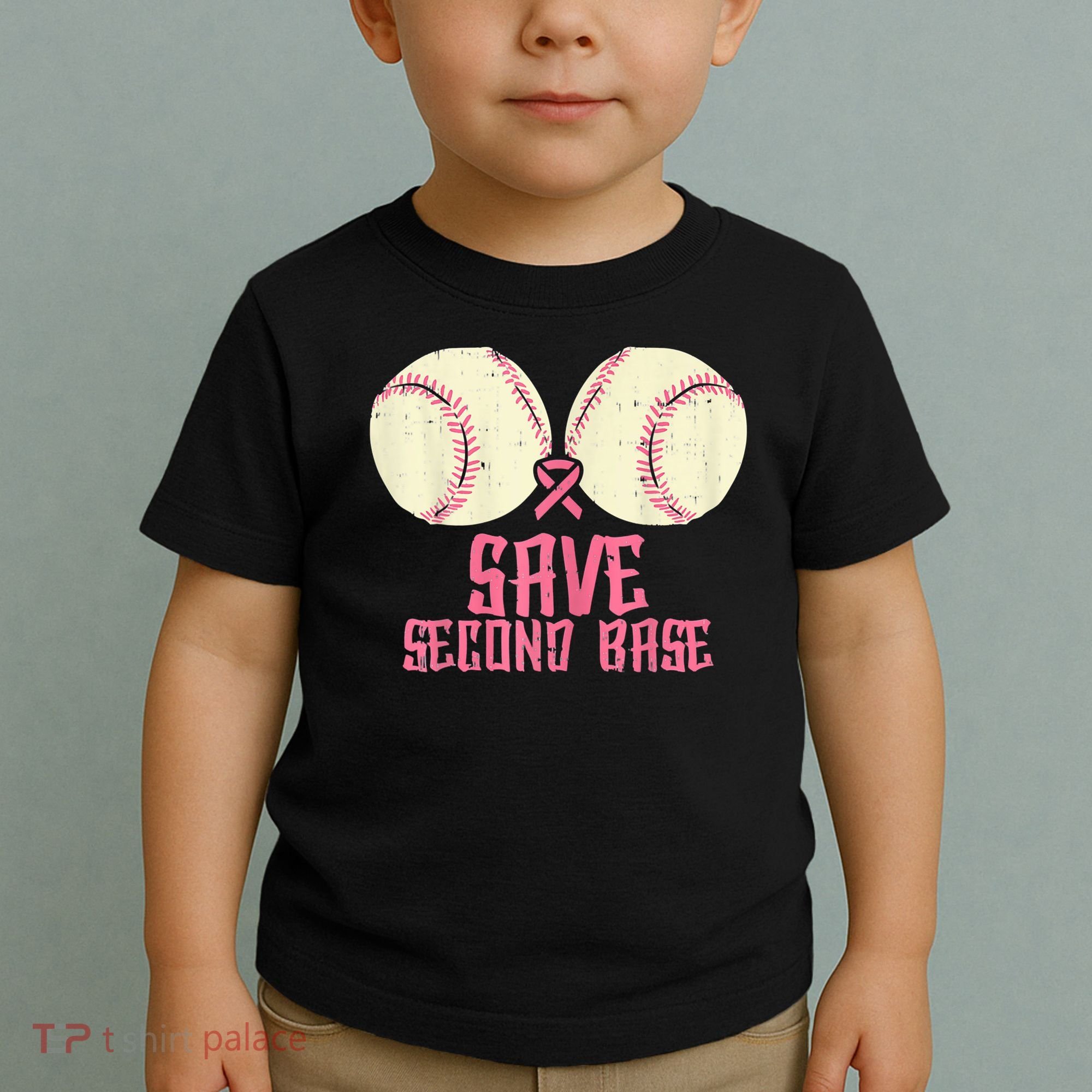 Support Save 2nd Base Breast Cancer Toddler T-Shirt