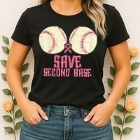 Support Save 2nd Base Breast Cancer Women's T-Shirt thumb 2