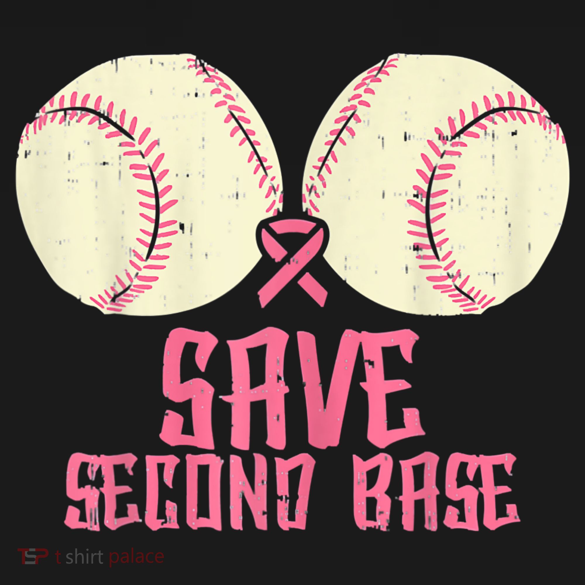 Support Save 2nd Base Breast Cancer Tote Bag