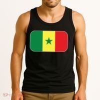 Senegal Soccer 2022 World Cup Senegalese Flag Tank Top thumb 3