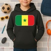 Senegal Soccer 2022 World Cup Senegalese Flag Kids Hoodie thumb 2