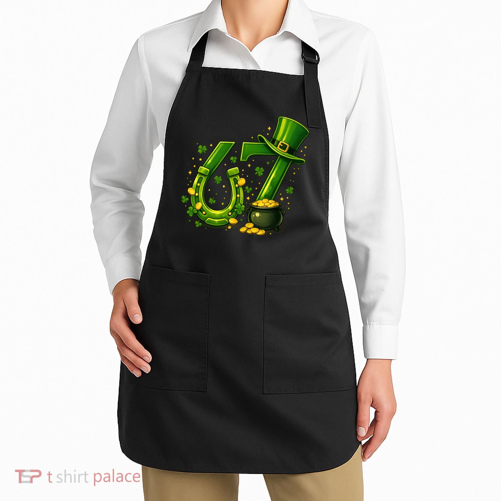 Six Seven 67 St Patricks Day Funny Saint Paddy's 6-7 Apron