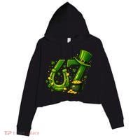 Six Seven 67 St Patricks Day Funny Saint Paddy's 6-7 Crop Fleece Hoodie thumb 0