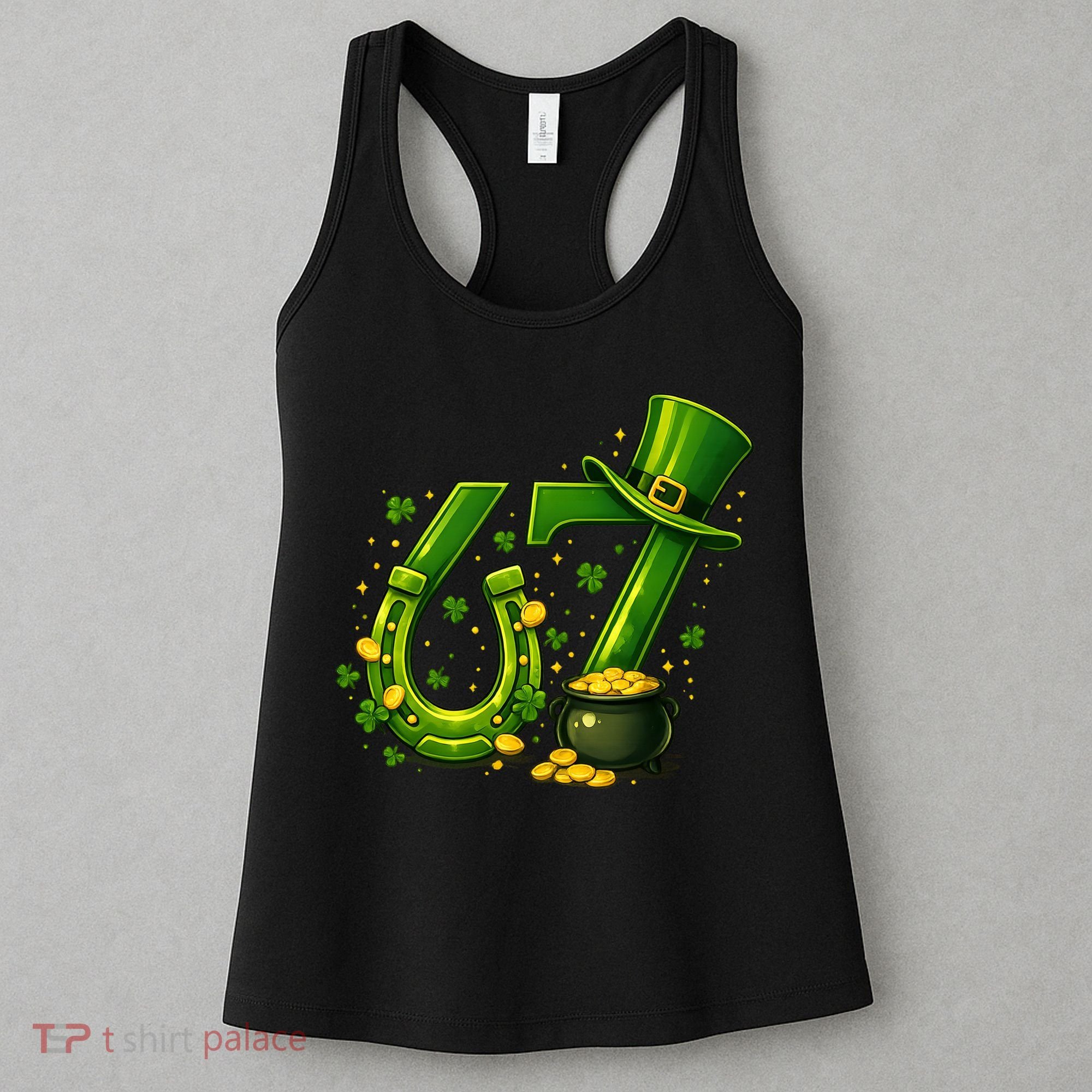 Six Seven 67 St Patricks Day Funny Saint Paddy's 6-7 Women's Tank Top