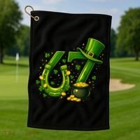 Six Seven 67 St Patricks Day Funny Saint Paddy's 6-7 Golf Towel thumb 1