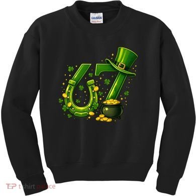 Six Seven 67 St Patricks Day Funny Saint Paddy's 6-7 Kids Sweatshirt