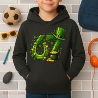 Six Seven 67 St Patricks Day Funny Saint Paddy's 6-7 Kids Hoodie thumb 2