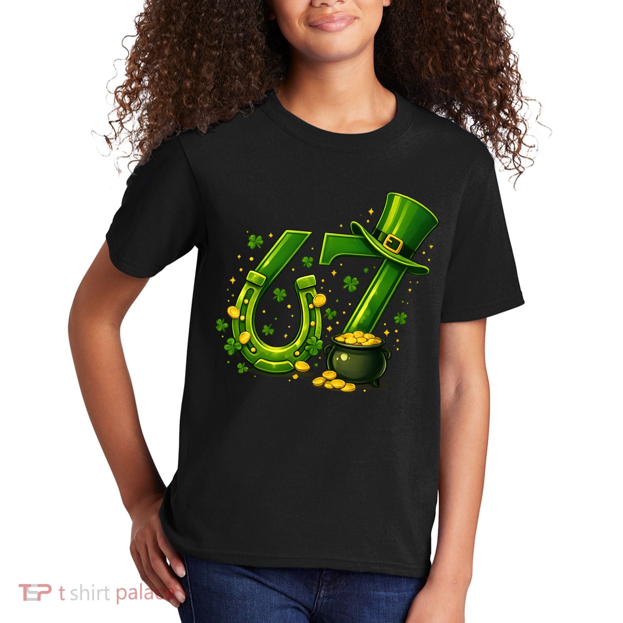Six Seven 67 St Patricks Day Funny Saint Paddy's 6-7 Kids T-Shirt