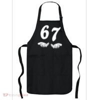 Six Seven 6 7 Meme Gen Alpha Slang Funny Apron thumb 0