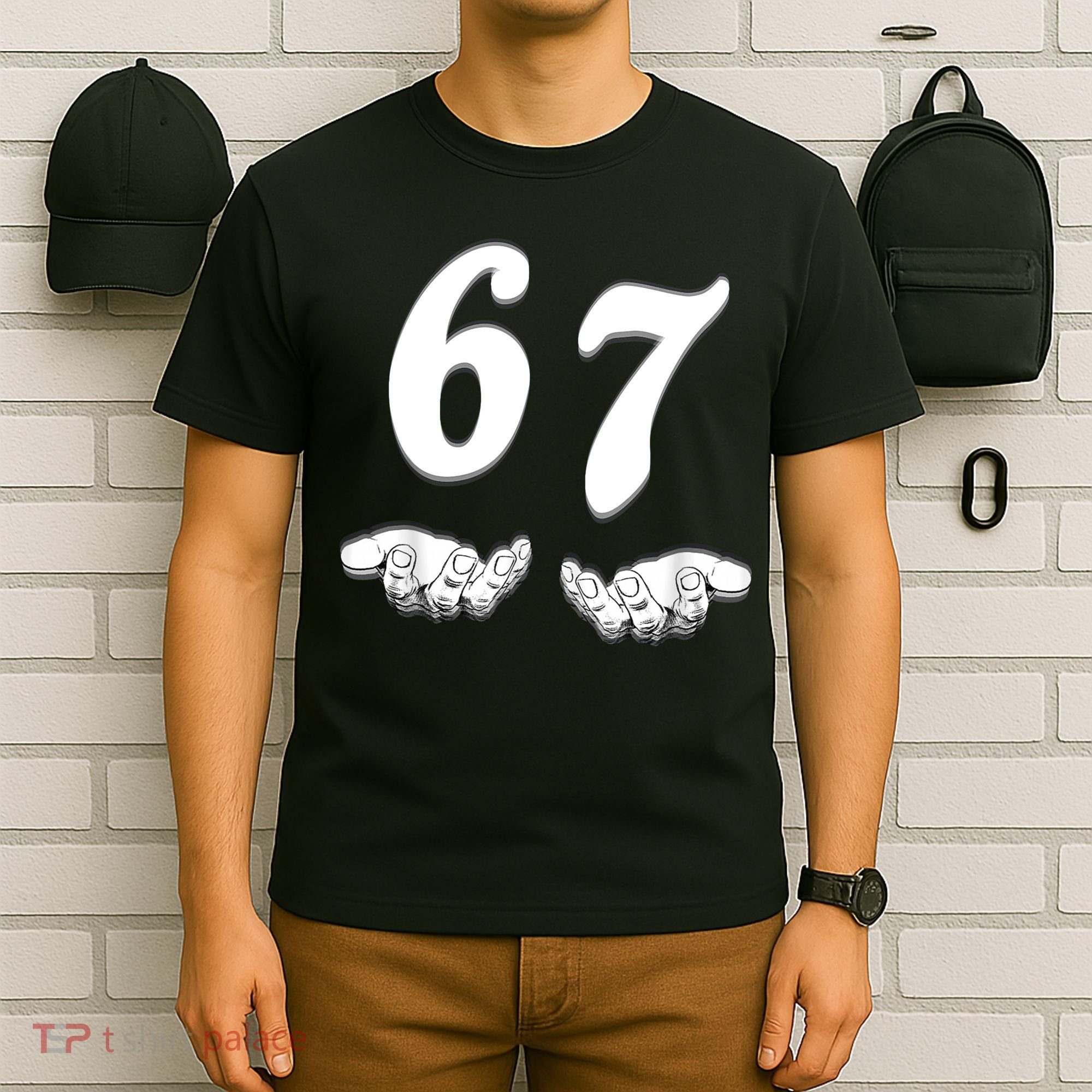 Six Seven 6 7 Meme Gen Alpha Slang Funny T-Shirt